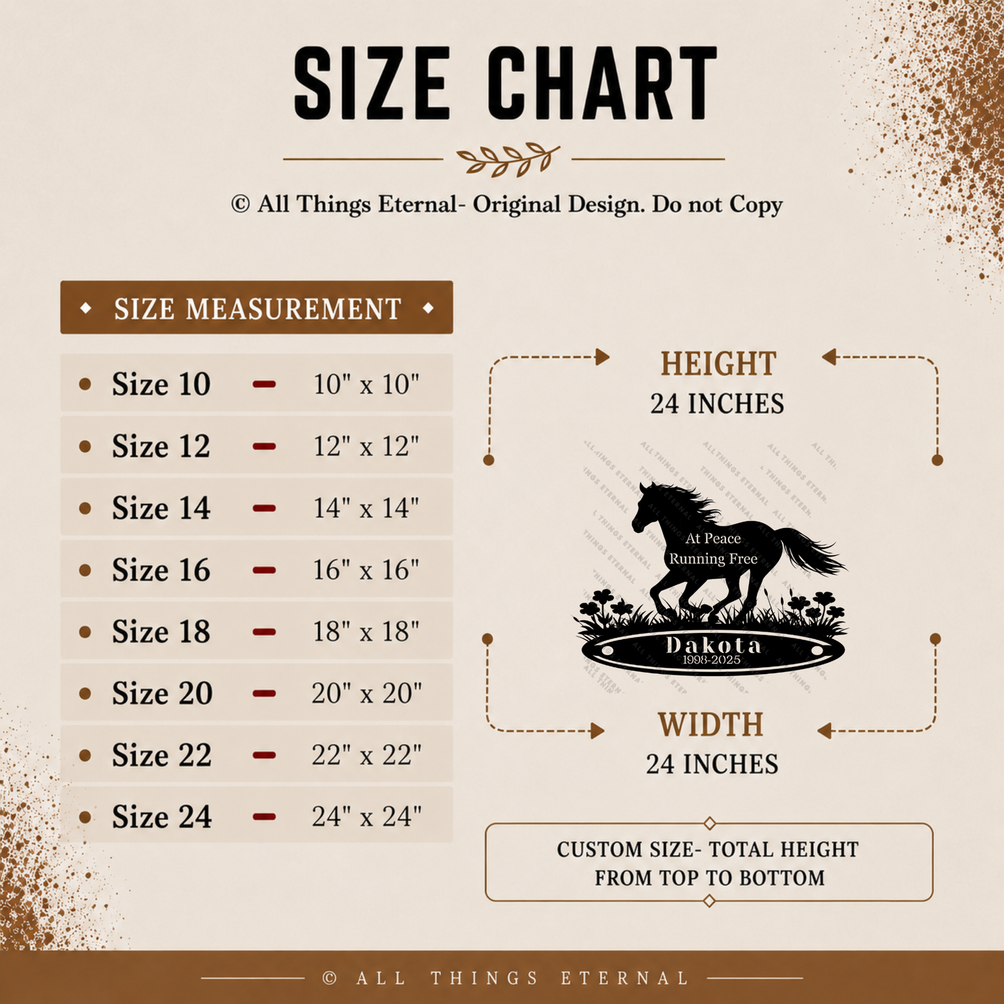 Personalized Horse Memorial Metal Sign – Custom Name & Dates