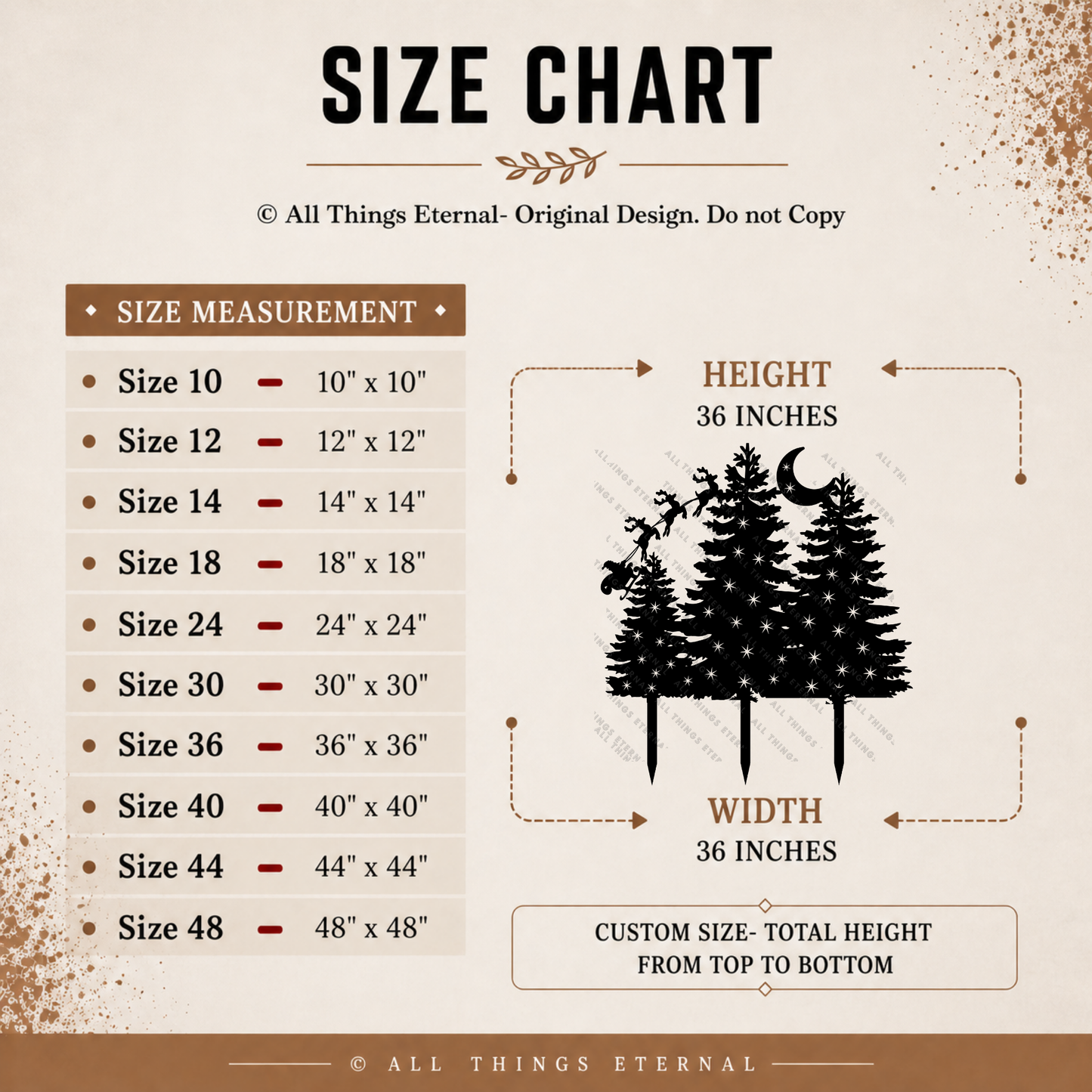 Metal Christmas Tree Yard Sign – Santa Claus Sleigh Garden Stake