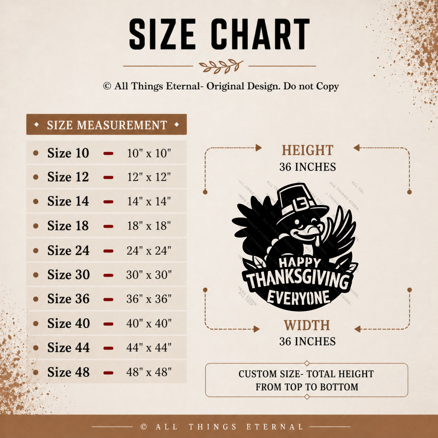 Thanksgiving Turkey Metal Sign - Wall Art for Home