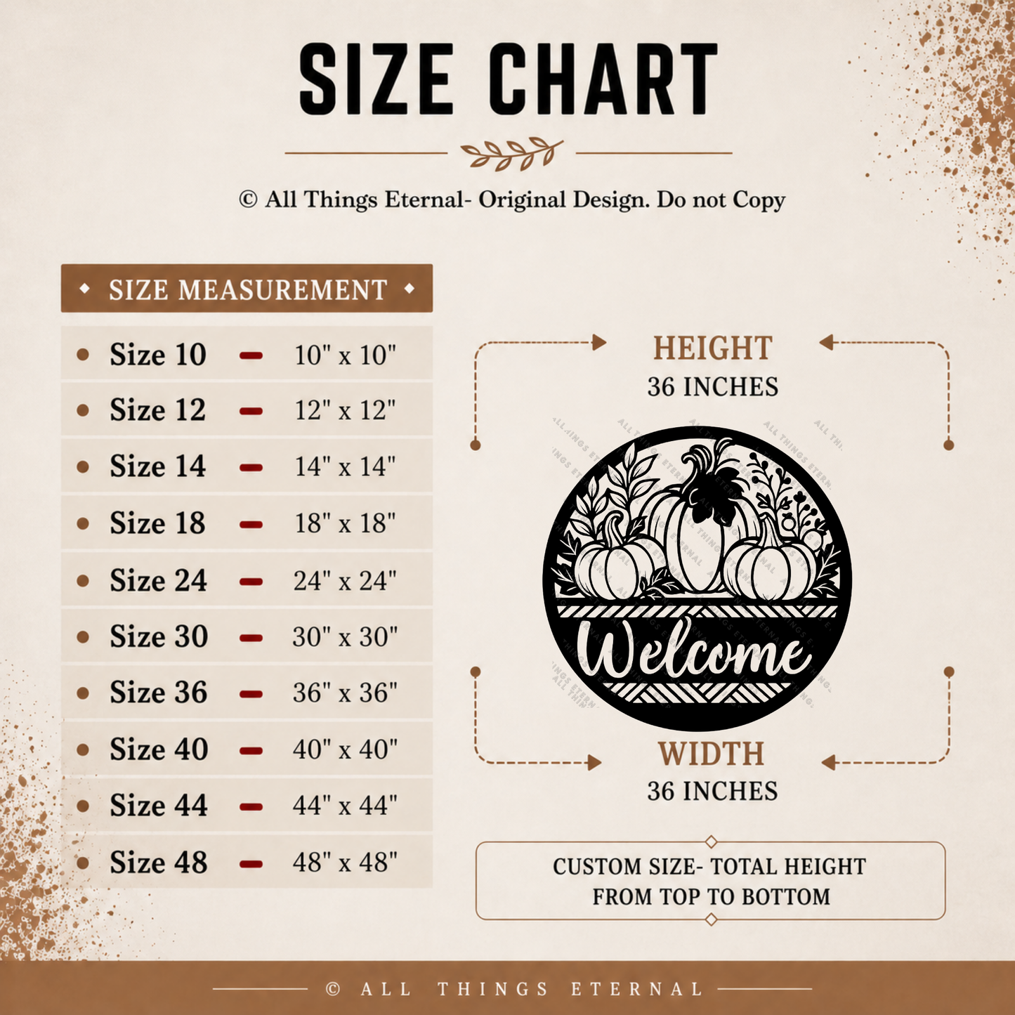 Personalized Pumpkin Welcome Metal Sign