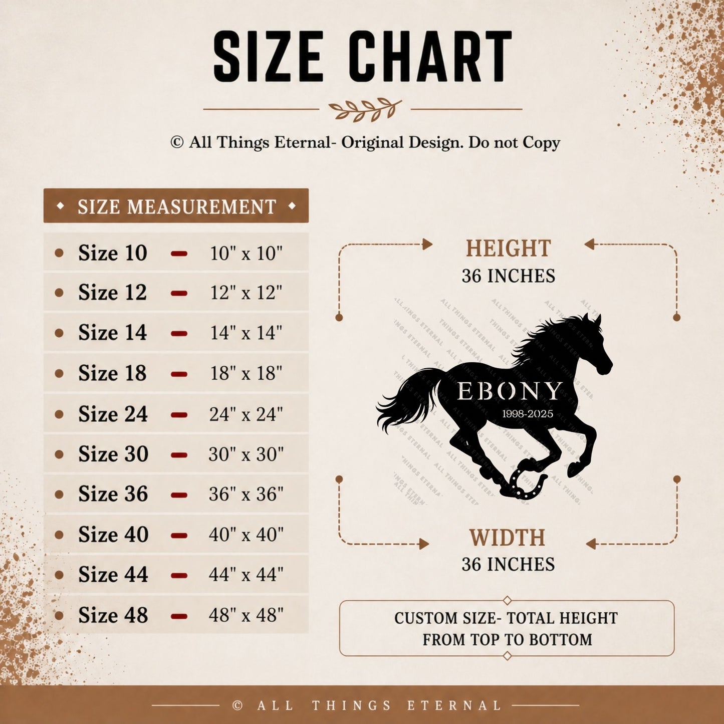 Personalized Horse Memorial Metal Wall Art – Custom Name & Dates Rustic Farmhouse Decor