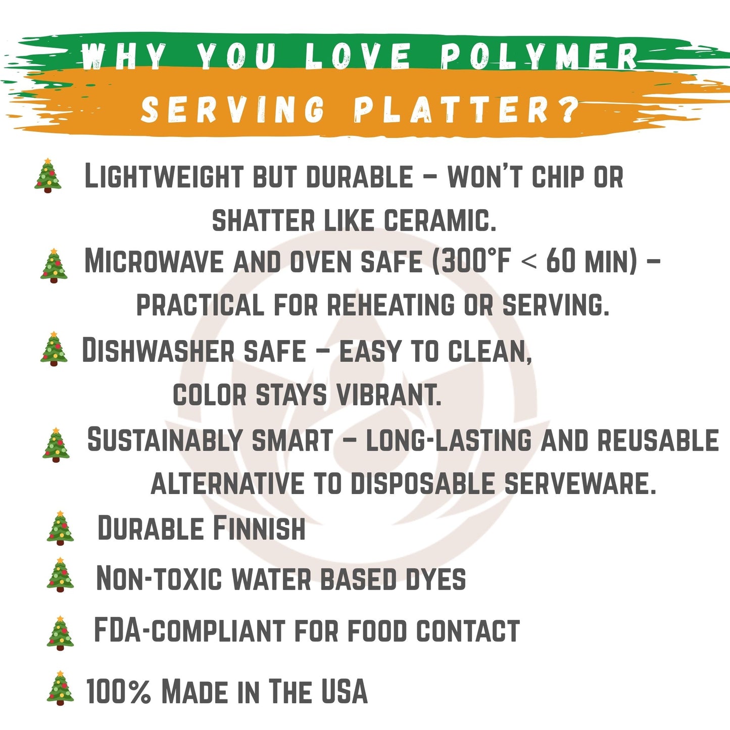 Rejoice It's a Wonderful Season Festive Christmas Serving Tray – Holiday Platter