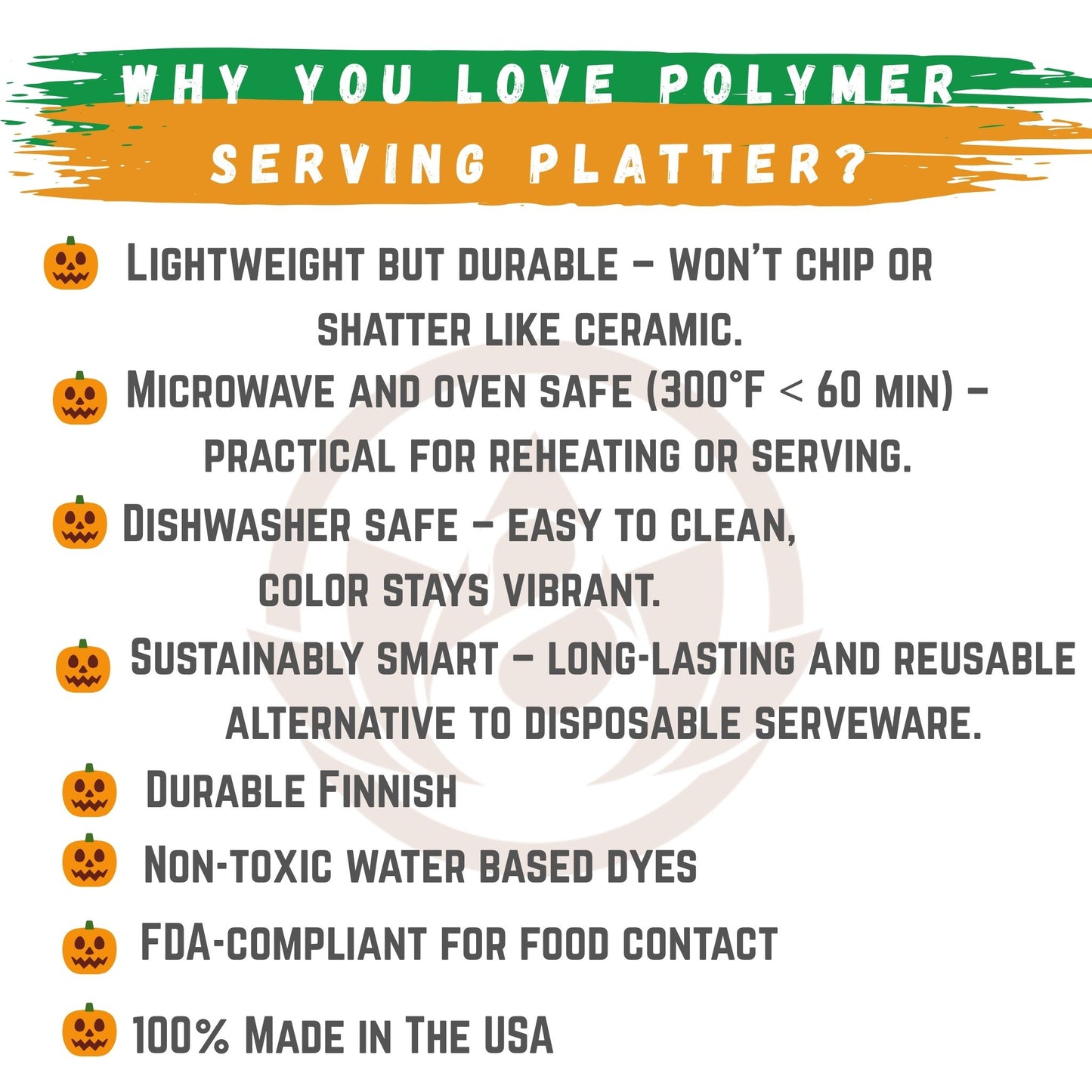 Thanksgiving Serving Platter 10x14 – Autumn Leaves Grateful Blessed Thankful