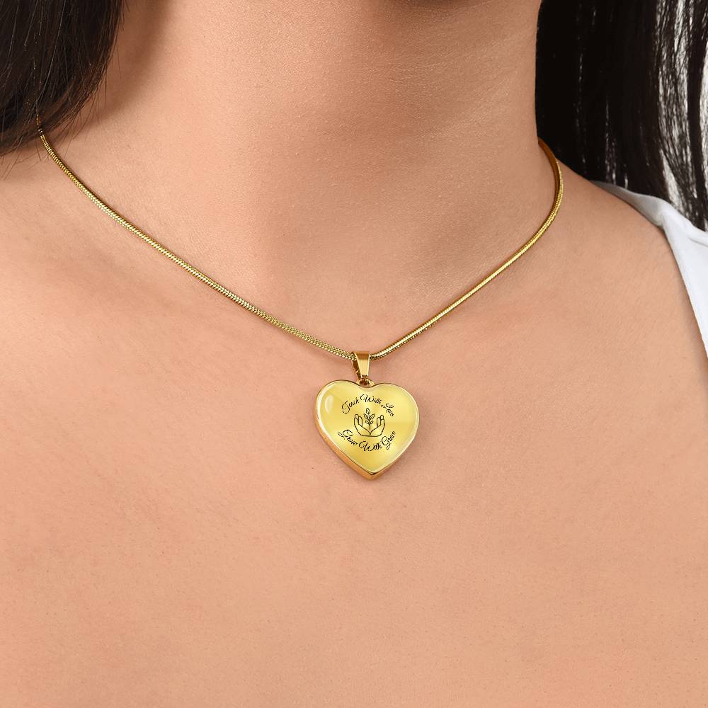 Teach With Love Heart Necklace – Father to Daughter Gift