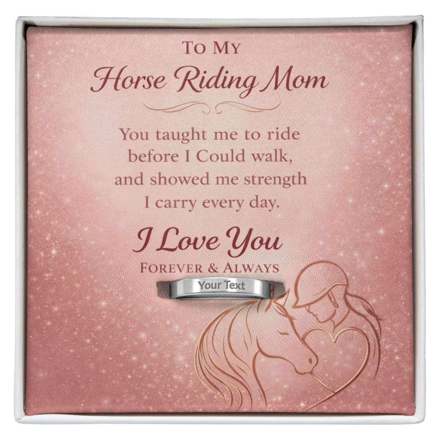 Personalized Horse Mom  Ring