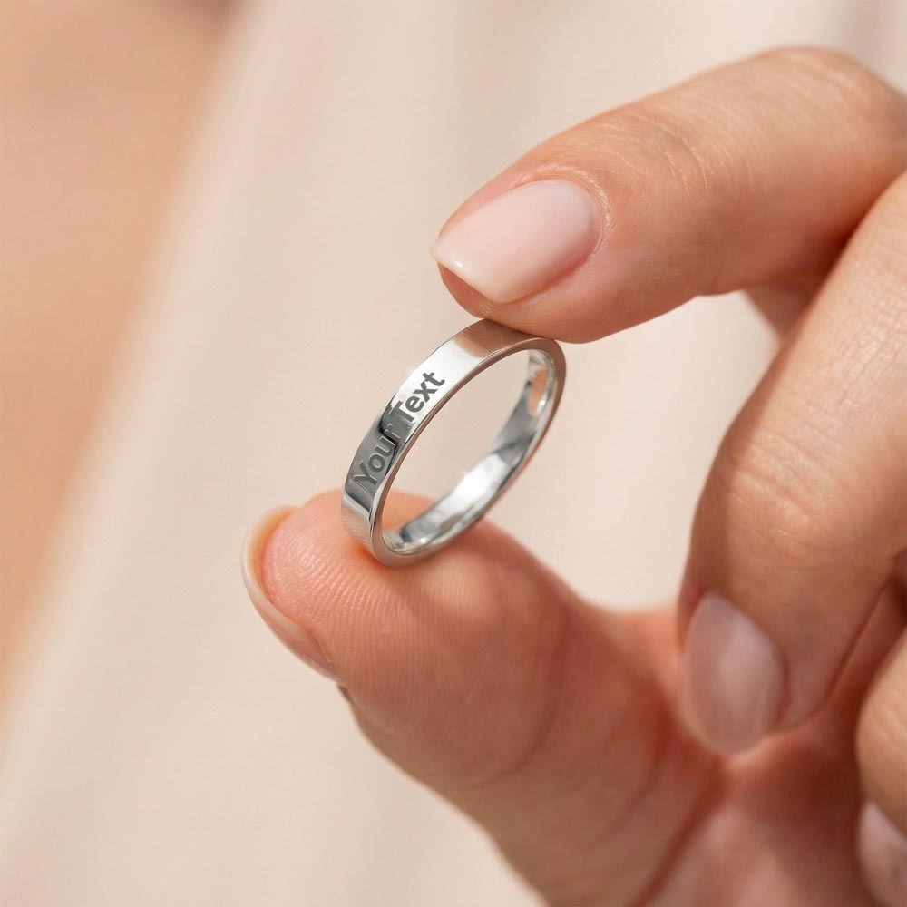 Personalized Horse Mom Engraved Ring – Custom Gift For Mother's Day