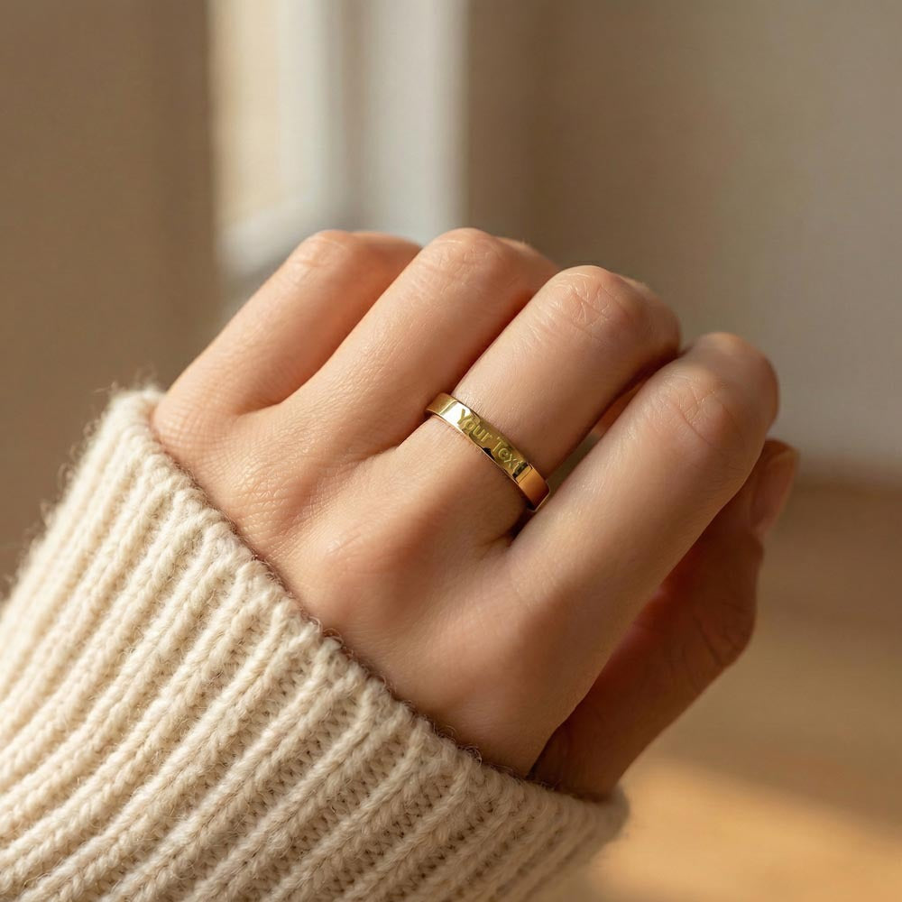 Personalized Horse Mom Engraved Ring Gift – With Message Card Jewelry