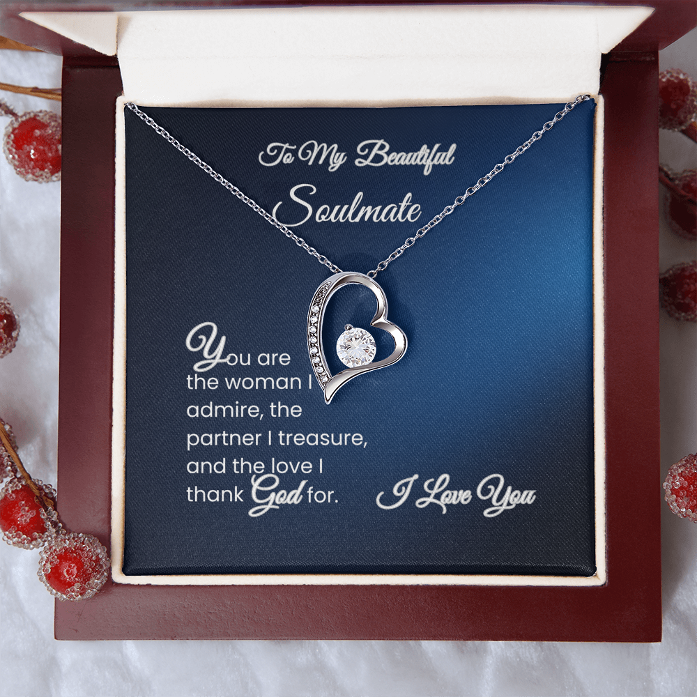 To My Beautiful Soulmate Necklace – Forever Love Gift for Wife