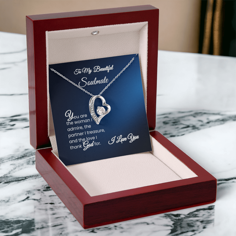 To My Beautiful Soulmate Necklace – Forever Love Gift for Wife
