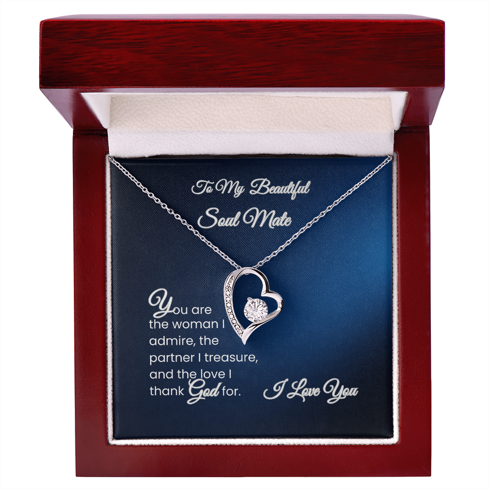 To My Beautiful Soul Mate – Forever Love Necklace Gift for Wife