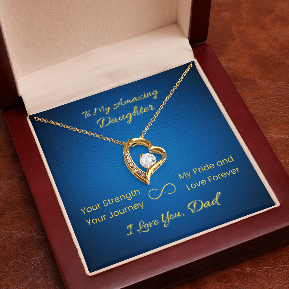 Forever Love Necklace for Daughter – From Dad | Your Strength Journey