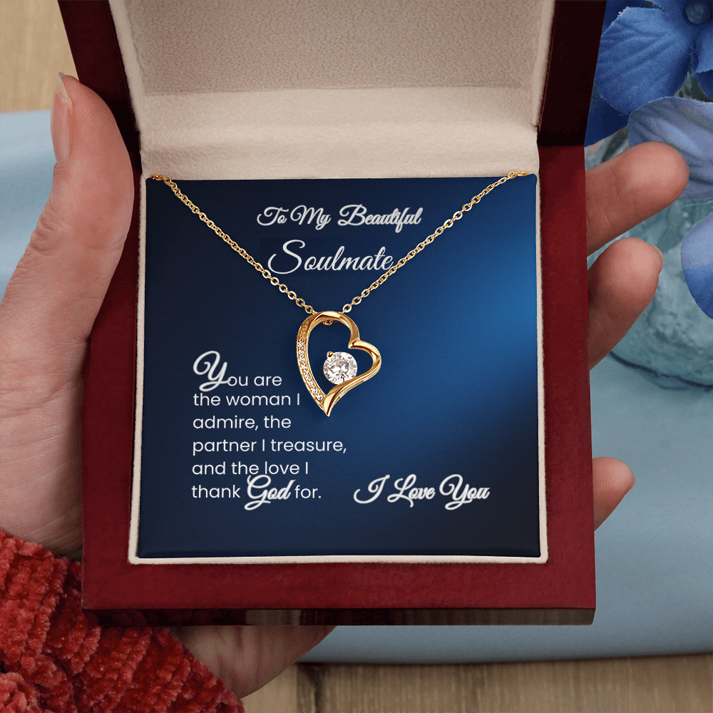 To My Beautiful Soulmate Necklace – Forever Love Gift for Wife
