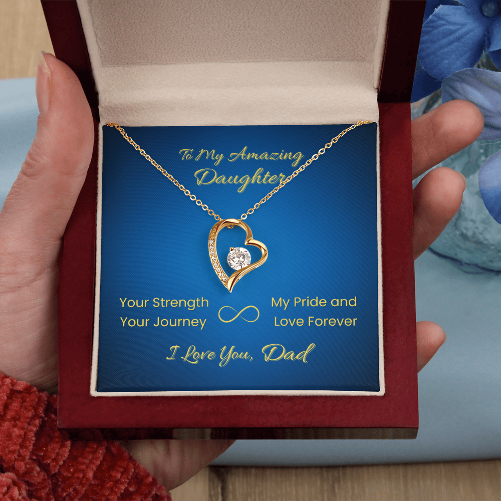 Forever Love Necklace for Daughter – From Dad | Your Strength Journey