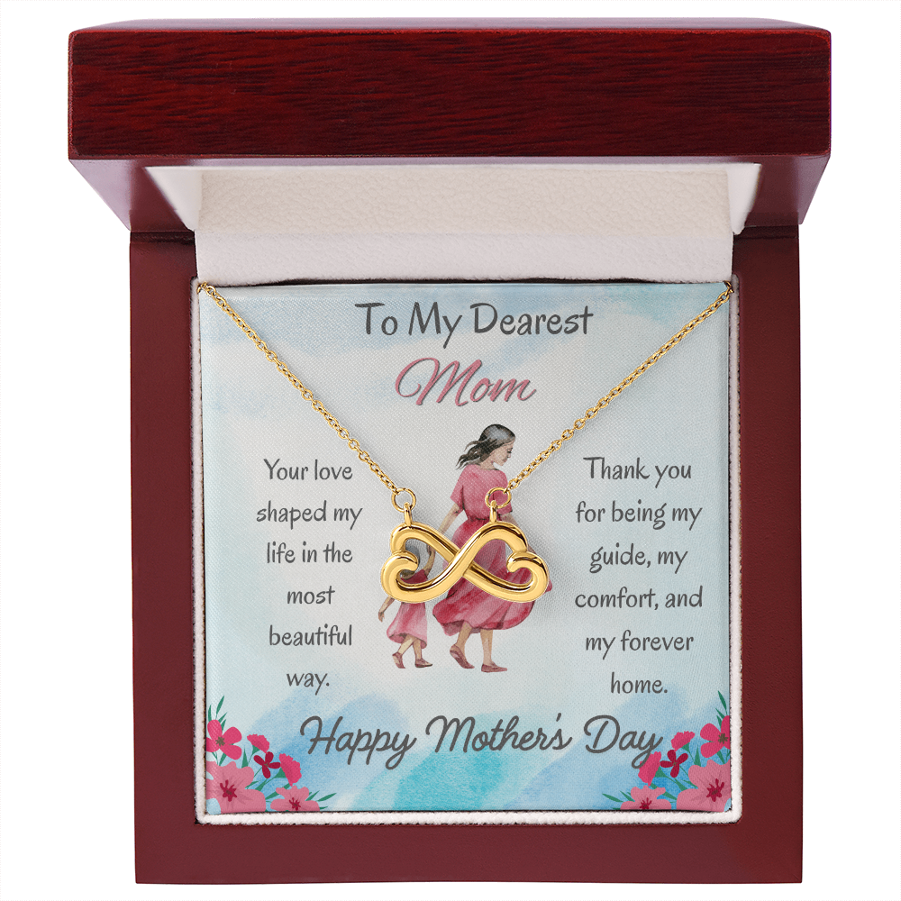 To My Dearest Mom Endless Love Necklace with Message Card Gift For Mother's Day