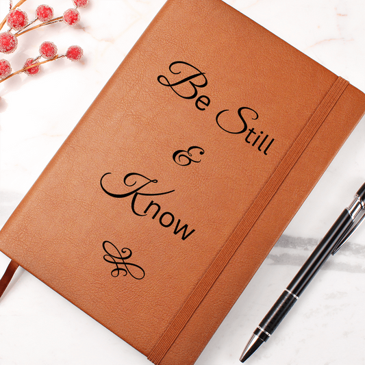 Be Still & Know Vegan Leather Faith Journal for Prayer & Reflection