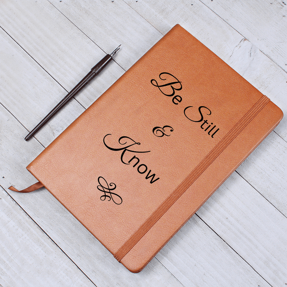 Be Still & Know Vegan Leather Faith Journal for Prayer & Reflection
