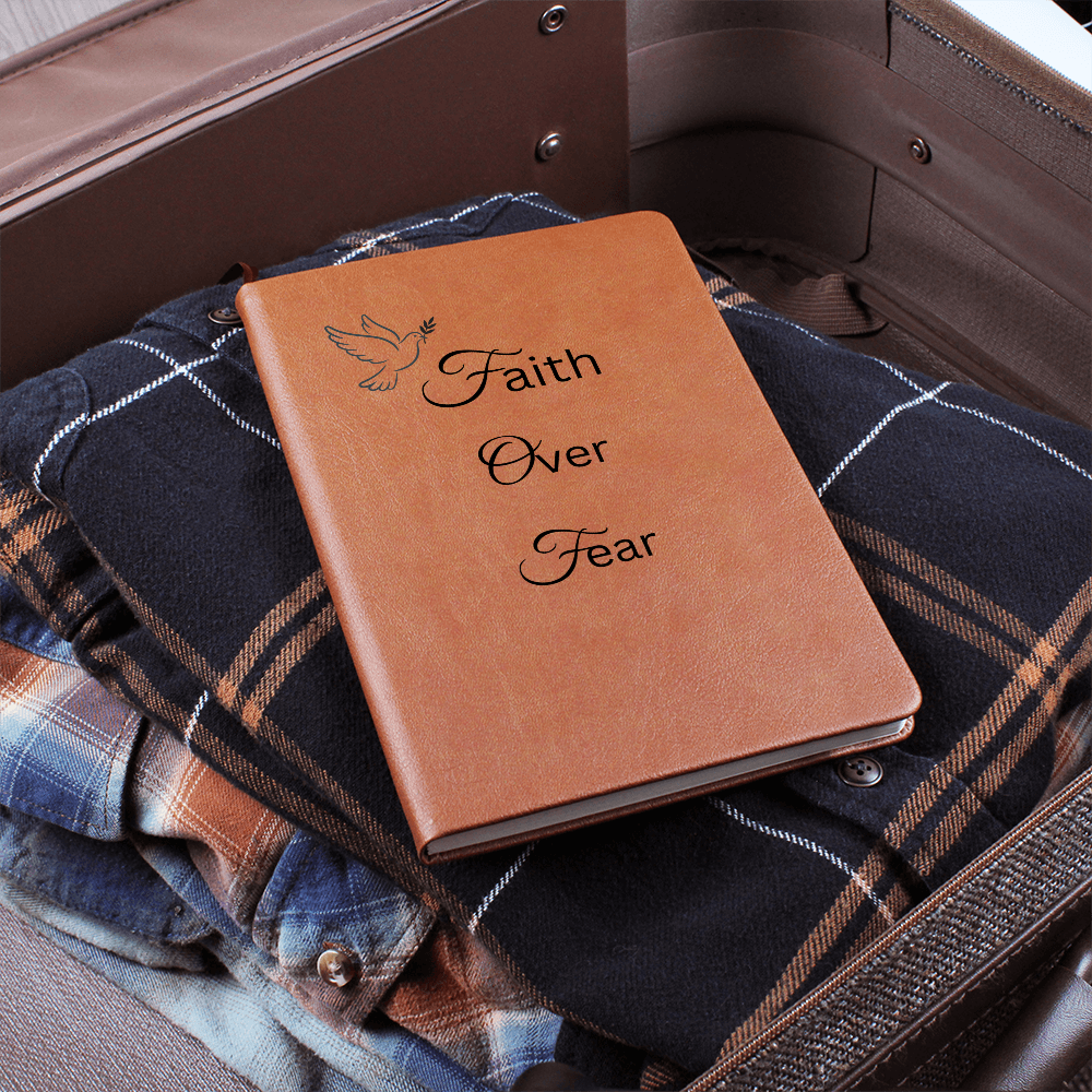Faith Over Fear Vegan Leather Prayer Journal Cover