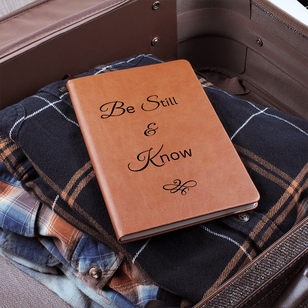 Be Still & Know Vegan Leather Faith Journal for Prayer & Reflection