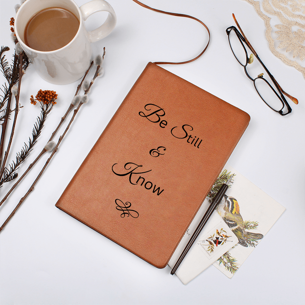 Be Still & Know Vegan Leather Faith Journal for Prayer & Reflection