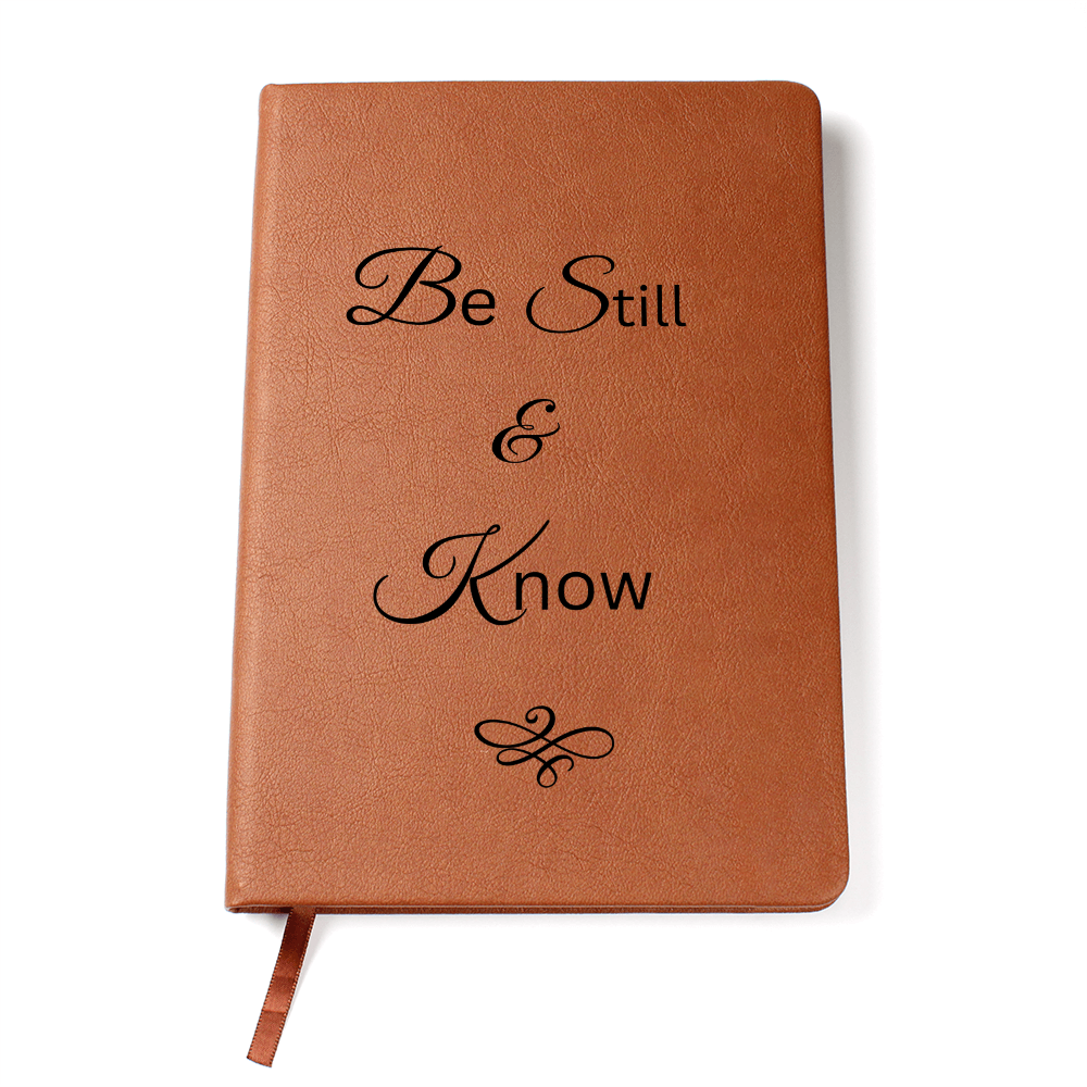 Be Still & Know Vegan Leather Faith Journal for Prayer & Reflection