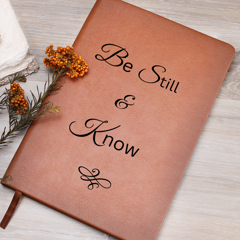 Be Still & Know Vegan Leather Faith Journal for Prayer & Reflection