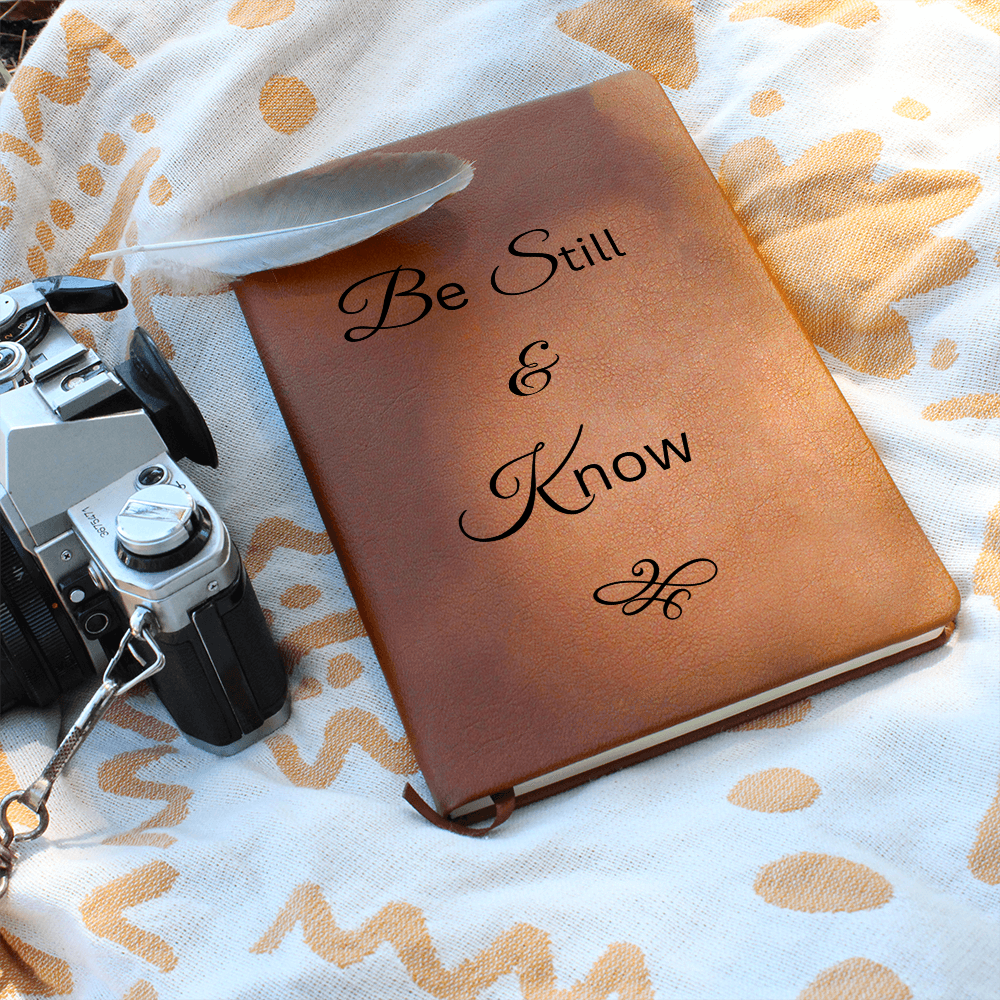 Be Still & Know Vegan Leather Faith Journal for Prayer & Reflection