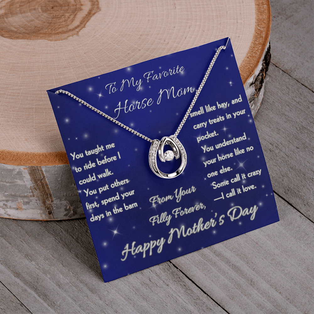To My Favorite Horse Mom Lucky Pendant Necklace – Meaningful Mother's Day Gift