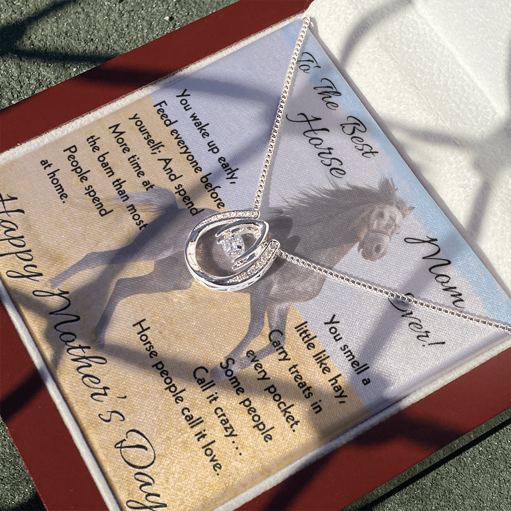 Horse Lover Mom Necklace – Meaningful Mother's Day Gift for Horse Mom