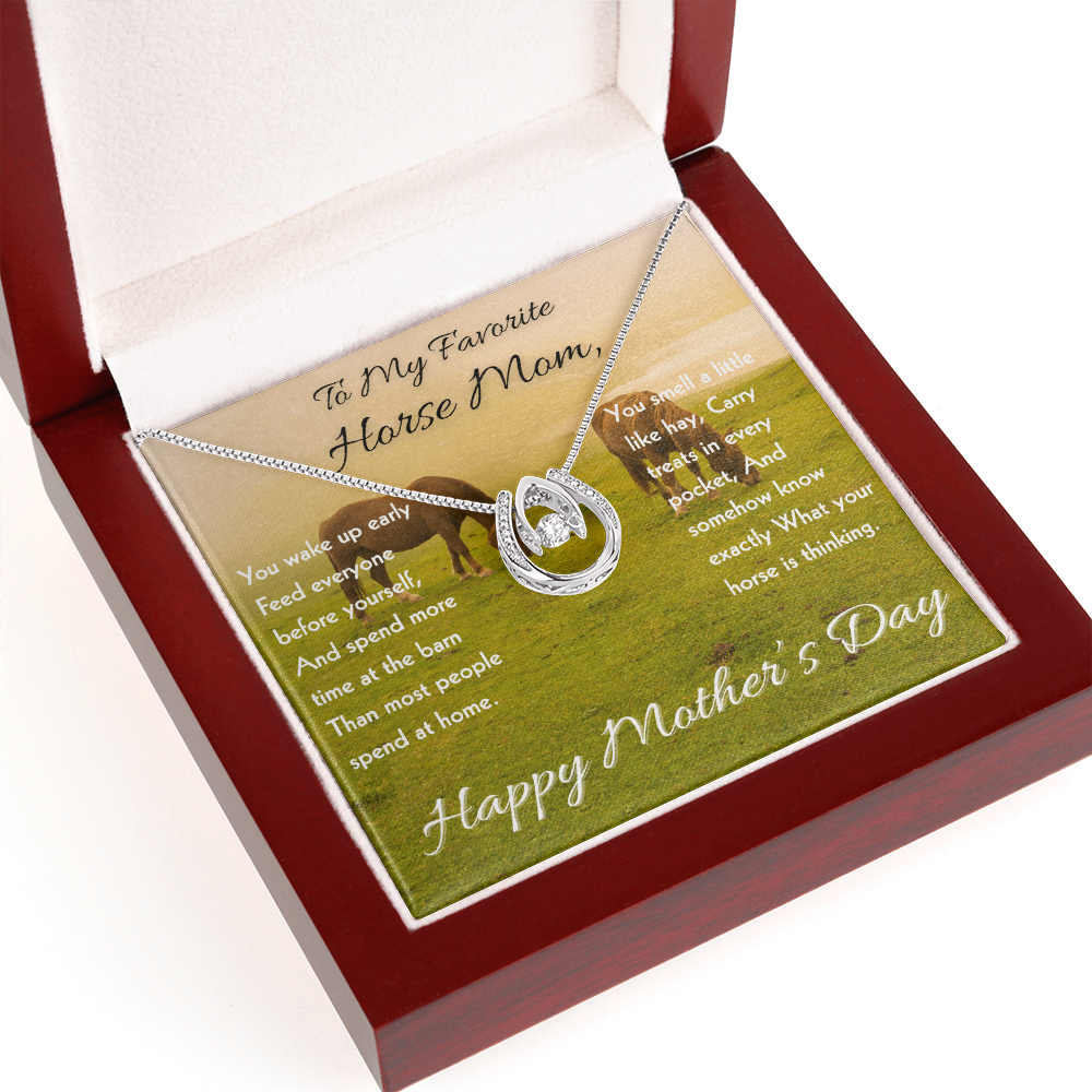 Horse Riding Mom Necklace – To My Horse Ridin' Mom Gift | Mother's Day Jewelry for Horse Lovers