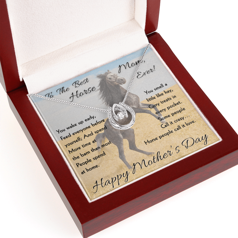 Horse Lover Mom Necklace – Meaningful Mother's Day Gift for Horse Mom