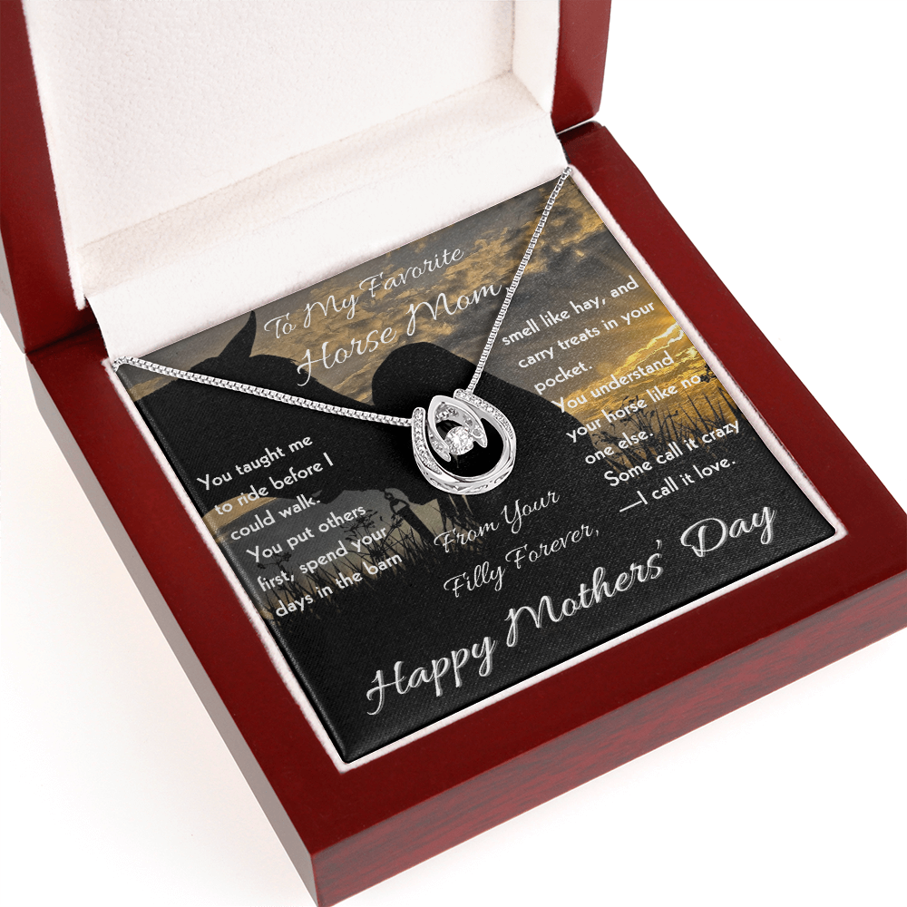 To My Favorite Horse Mom Necklace – Horse Lover Gift for Mom | Mother's Day Jewelry