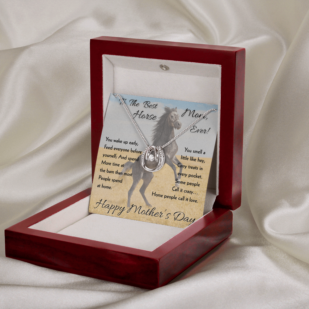 Horse Lover Mom Necklace – Meaningful Mother's Day Gift for Horse Mom