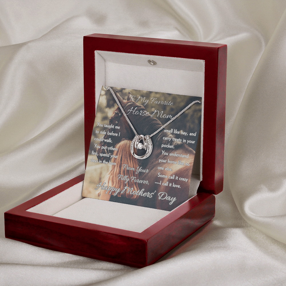 To My Favorite Horse Mom Necklace Gift for Mom Horse Lover Mothers Day Gift