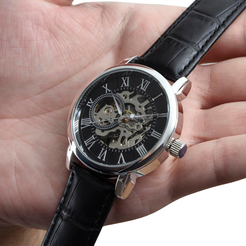 To My Husband Luxury Openwork Mechanical Watch Gift from Wife