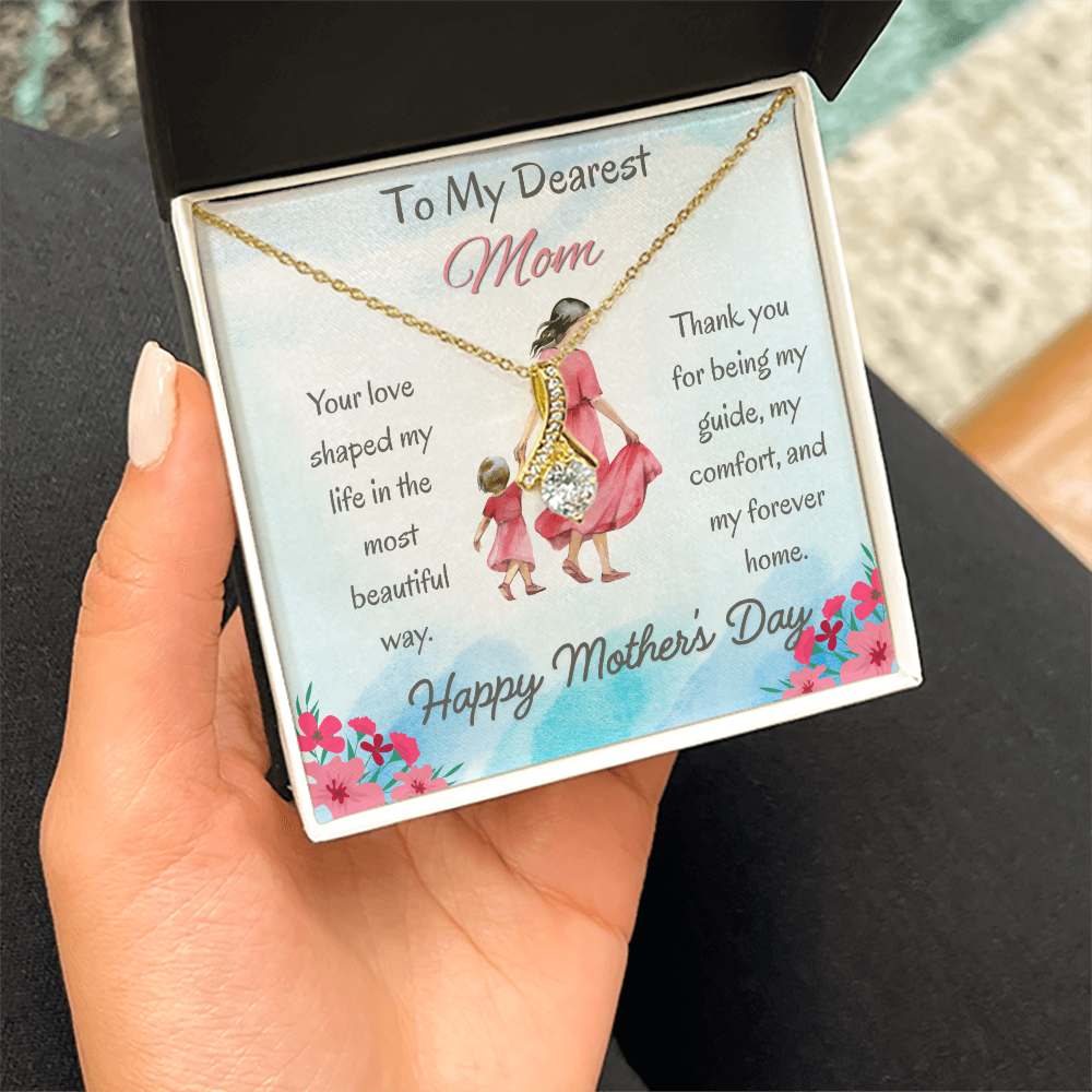 To My Dearest Mom Alluring Beauty Necklace – Mother's Day Gift