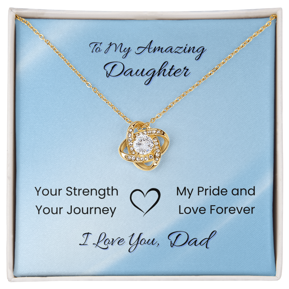 To My Amazing Daughter Necklace – Your Strength, Your Journey – Gift from Dad