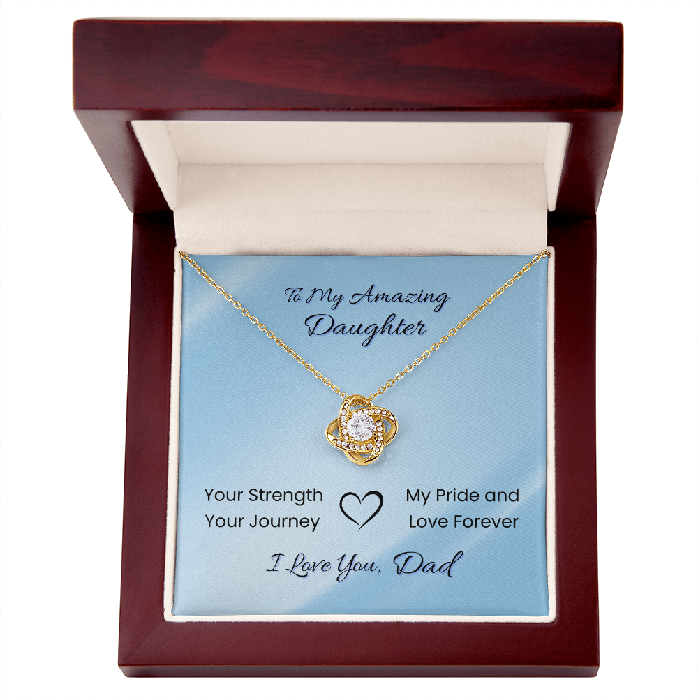 To My Amazing Daughter Necklace – Your Strength, Your Journey – Gift from Dad