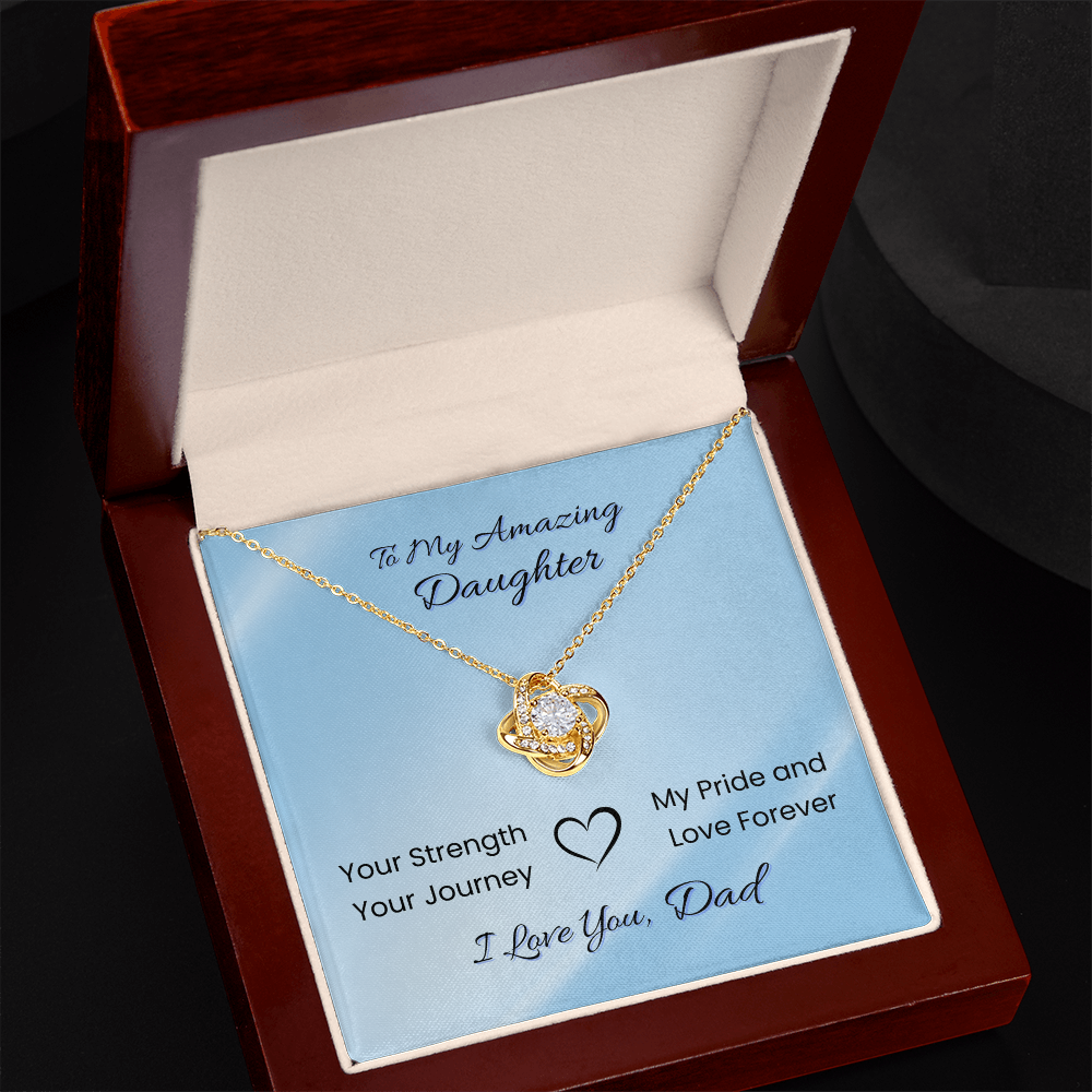 To My Amazing Daughter Necklace – Your Strength, Your Journey – Gift from Dad