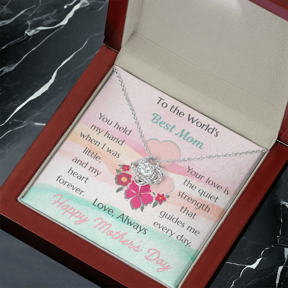 To The World's Best Mom Love Knot Necklace – Mother's Day Gift