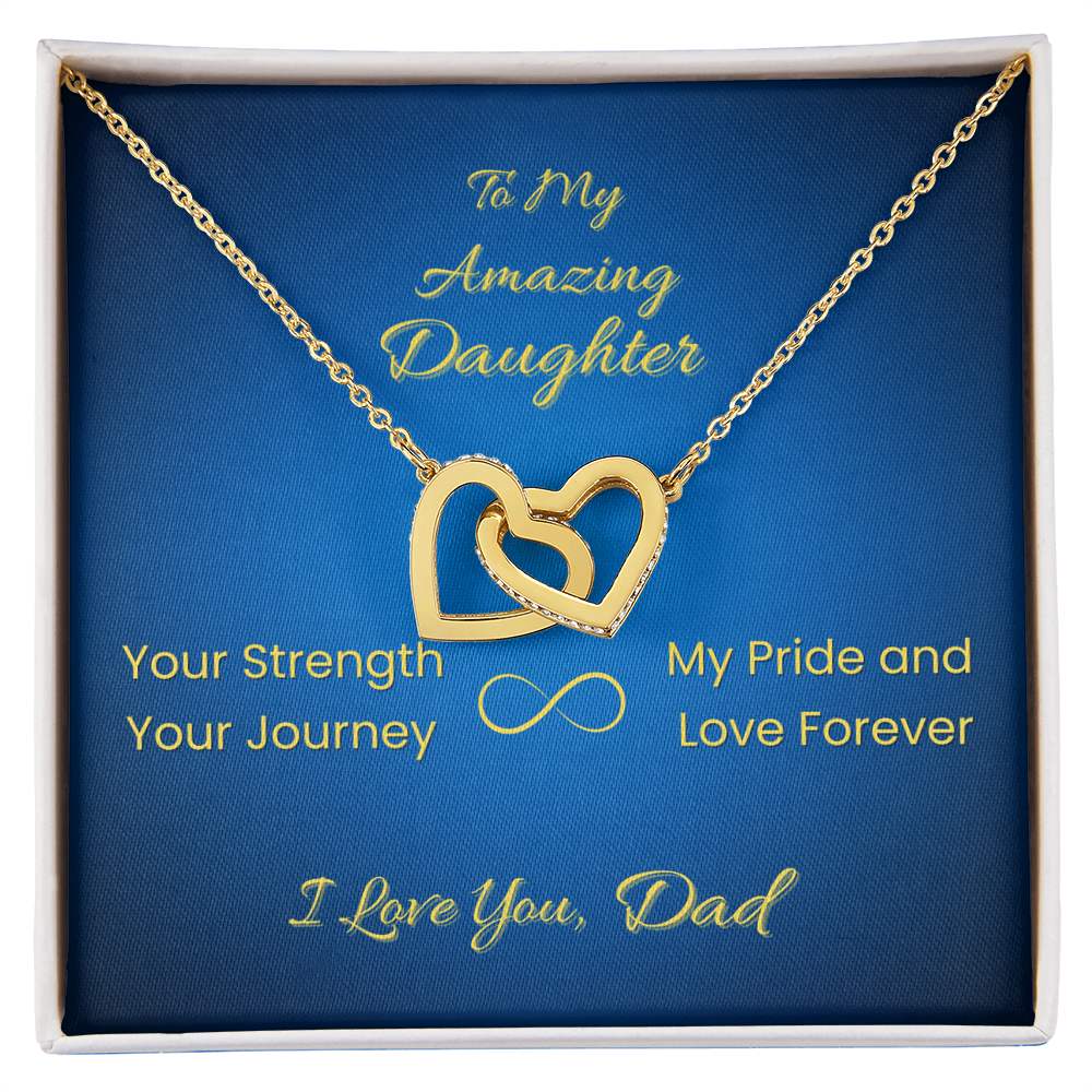 Father to Daughter Infinity Necklace Gift – Strength, Love & Pride