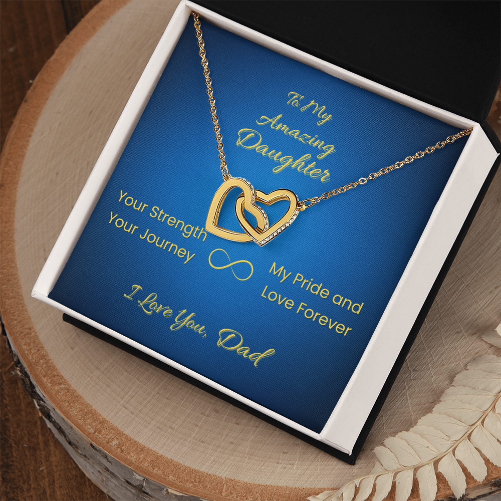 Father to Daughter Infinity Necklace Gift – Strength, Love & Pride