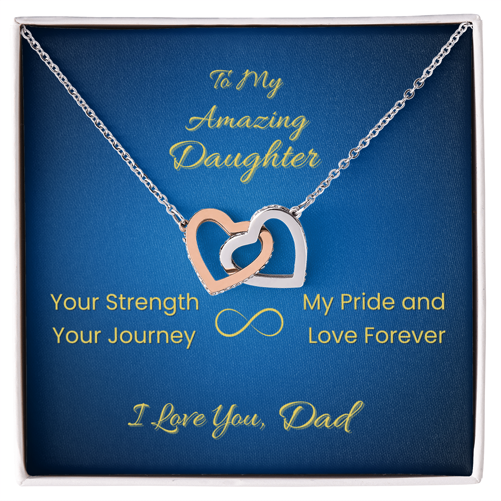 Father to Daughter Infinity Necklace Gift – Strength, Love & Pride
