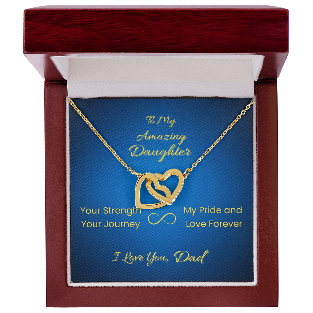 Father to Daughter Infinity Necklace Gift – Strength, Love & Pride