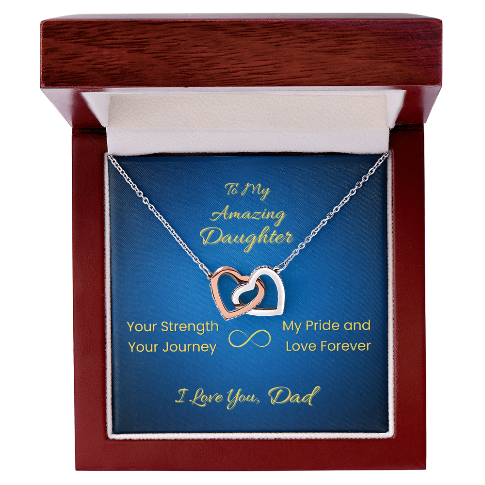 Father to Daughter Infinity Necklace Gift – Strength, Love & Pride