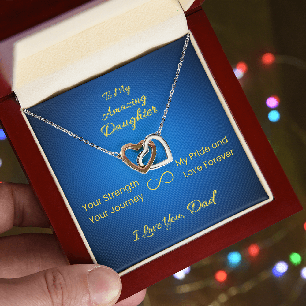 Father to Daughter Infinity Necklace Gift – Strength, Love & Pride