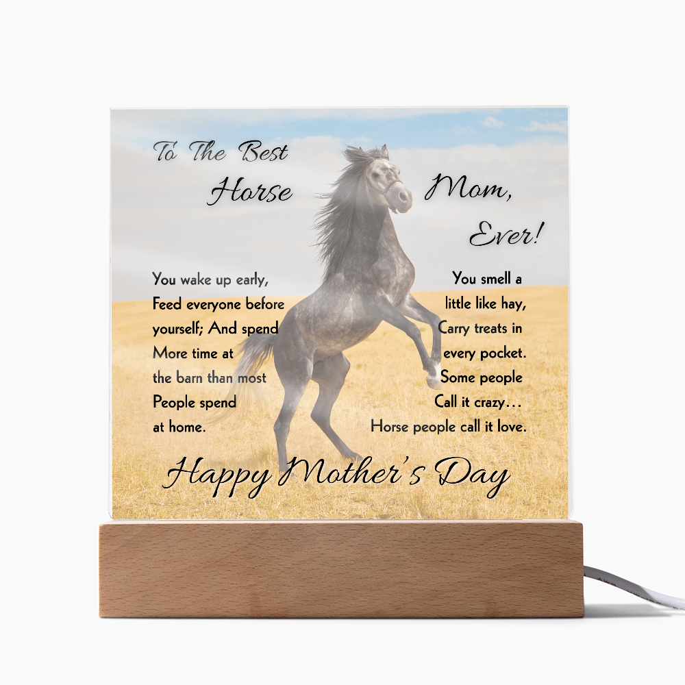 To The Best Mom Ever Acrylic Plaque – Thoughtful Mother's Day Gift & Decor