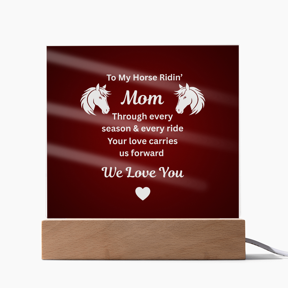 Horse Lover Mom Acrylic Plaque Gift – To My Ridin' Mom Mother's Day