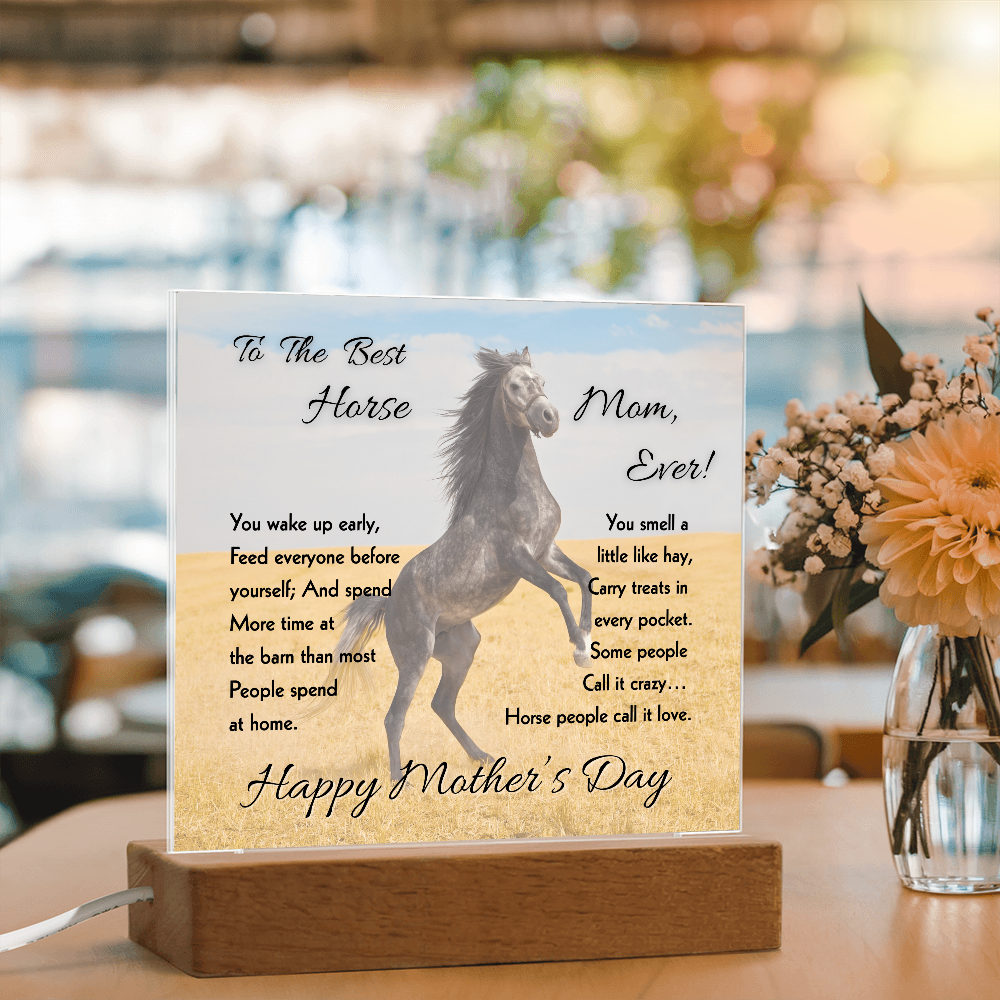 To The Best Mom Ever Acrylic Plaque – Thoughtful Mother's Day Gift & Decor