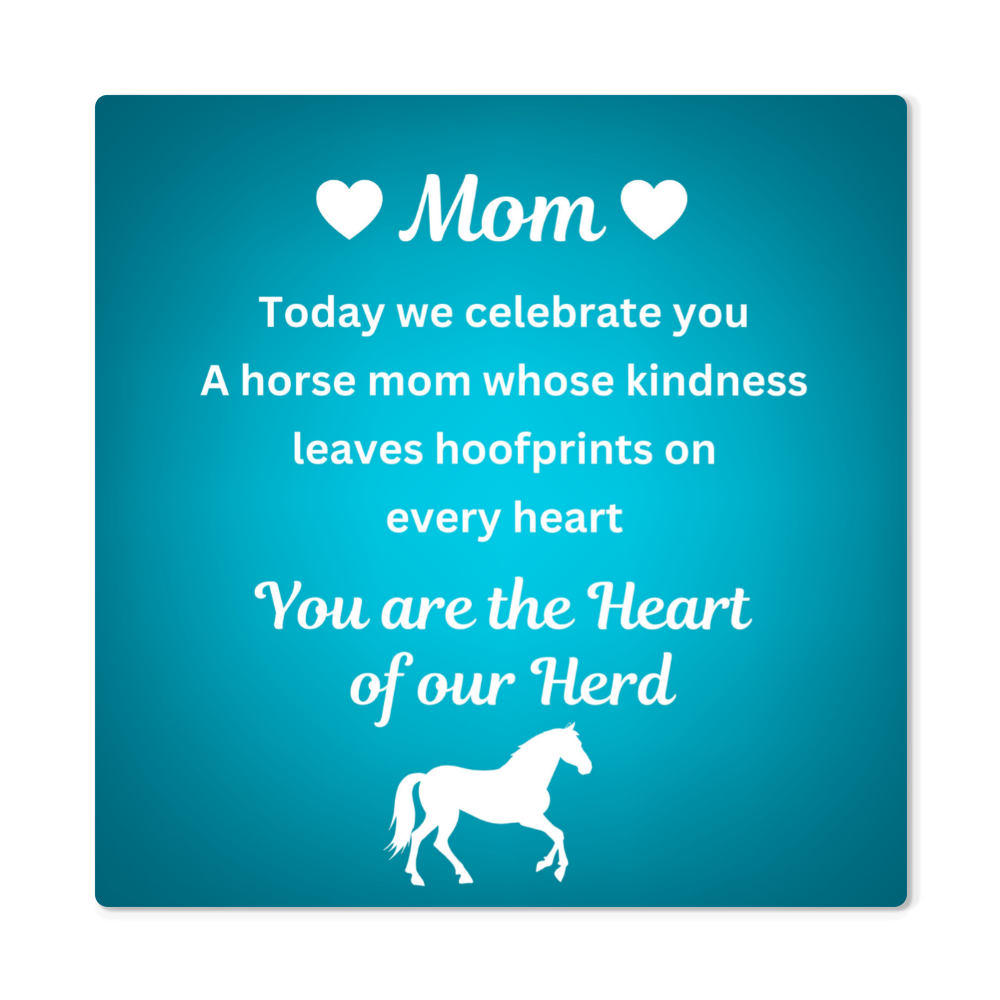 Horse Mom Wall Art Metal Print – Heart Of Our Herd Mother's Day Gift