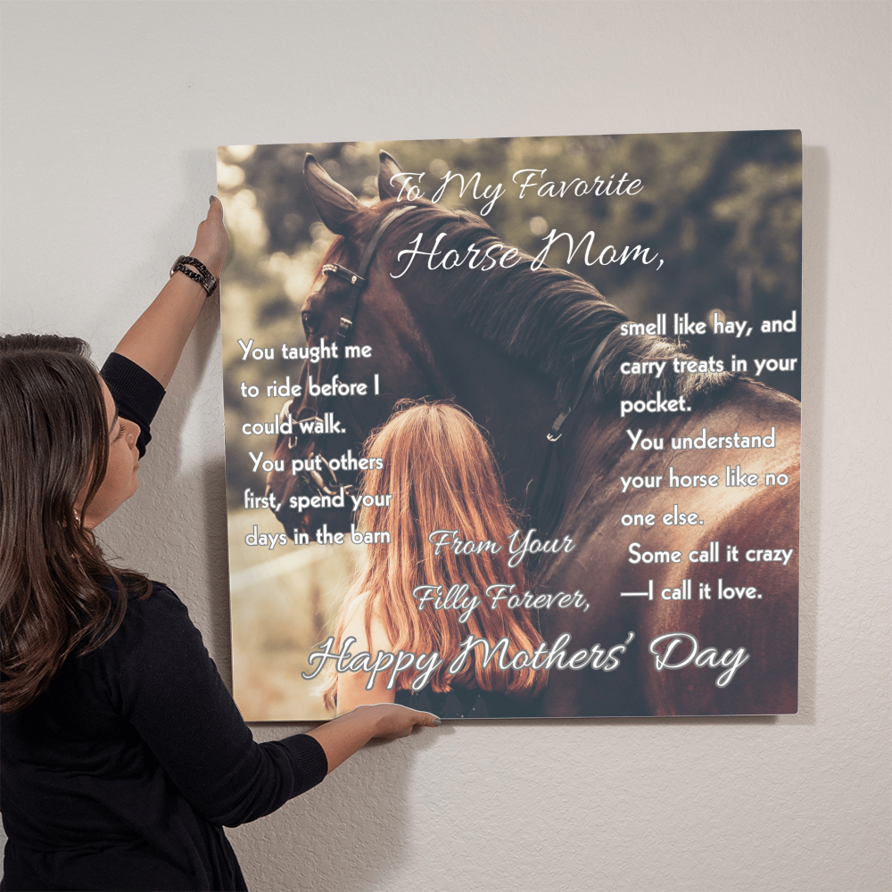 To My Favorite Horse Mom High Gloss Metal Prints – Mother's Day Horse Gift